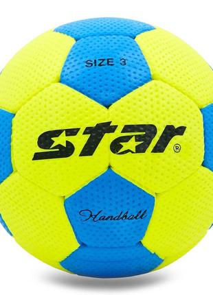 Мяч для гандбола star outdoor jmc03002 №3 pu голубой-желтый