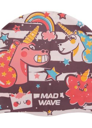 Шапочка для плавания детская madwave unicorn m057914 цвета в ассортименте