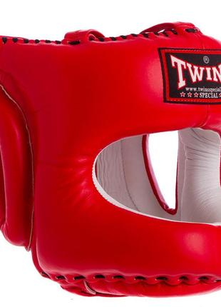 Шлем боксерский с бампером кожаный twins hgl10 m-xl цвета в ассортименте