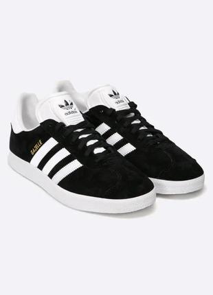 Женские кроссовки adidas gazelle black white