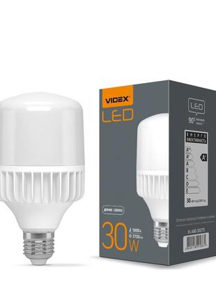 Світлодіодна високопотужна лампа 30w e27 5000k 220v videx a80(vl-a80-30275)