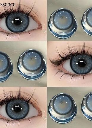 Кольорові контактні лінзи без діоптрій блакитні сині