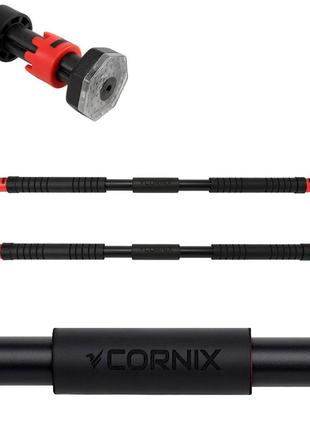 Турник раздвижной cornix 100-150 см xr-0282 black/red