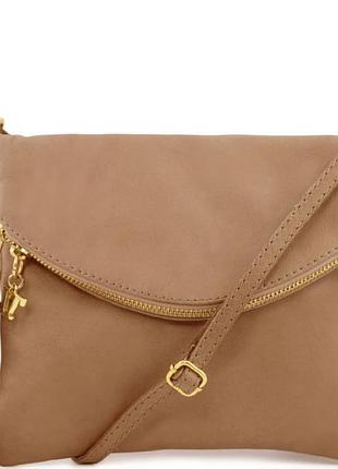 Жіноча шкіряна сумка tuscany leather young bag tl141153 (світлий сіро-коричневий)