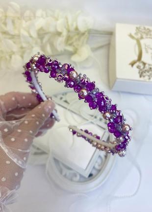 Ободок для волосся з кристалами