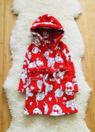 Disney 1,5-2 рок., 92 зріст буде довше до 3х рок. халат з долматинцями флісовий, махровий, пухнастий