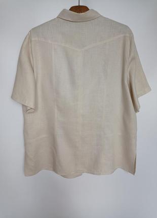 Рубашка блуза (льон 100%)3 фото