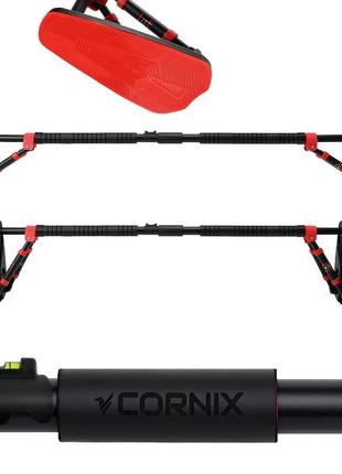 Турник раздвижной cornix elite+ 130-170 см xr-0296 black/red