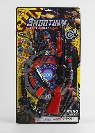 888-15 военный набор 3 вида оружия, патроны на присоске, аксессуары, на листе