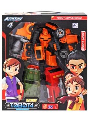 168-106 с трансформер tobot4, 5в1, 5 машинок, в коробке