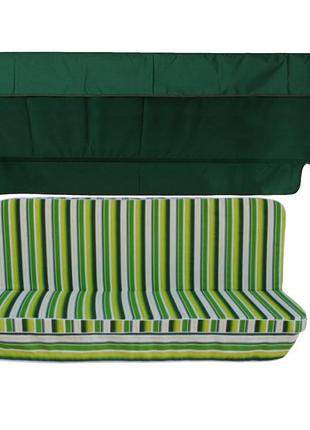 Комплект подушок для гойдалки egarden verrano 170x110x6 темно-зелений тент 120x200