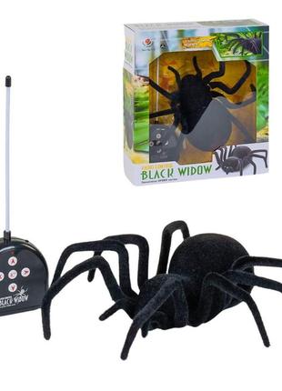 779 паук черная вдова на батарейках, светящиеся глаза, в коробке