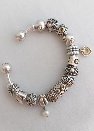 Pandora оригинал шарм биколор