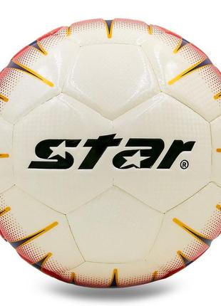 М'яч для футзалу №4 клеєний-pu star jmu35000y (білий)3 фото
