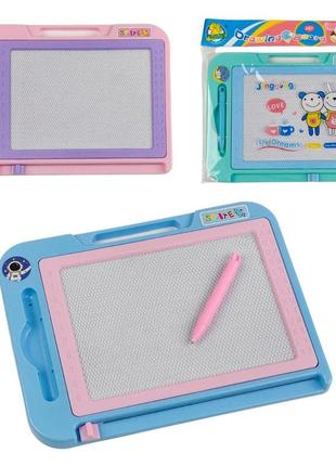 50109 с дощечка для рисования 3 цвета, черно-белая, в пакете