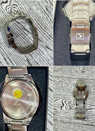 Годинник чоловічий наручний кварцовий curren водонепроникний із хронографом сталь кольору сріблястий9 фото
