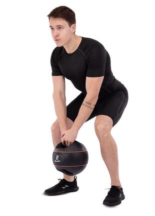 Мяч медицинский медбол с двумя ручками zelart ta-7827-6 вес-6кг резина d-27,5см...