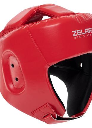 Шлем боксерский открытый с усиленной защитой макушки zelart bo-8268 s-xl цвета в ассортименте