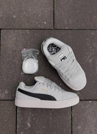 Кеды puma suede xl (белые, черные, розовые)
