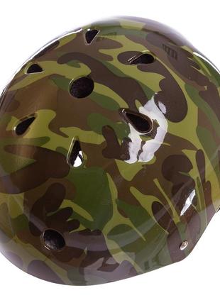 Шлем для экстремального спорта котелок zelart sk-5616-010 l-56-58 камуфляж зеленый