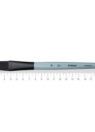 Кисть синтетика плоская саблевидна даггер rosa stream 143 № 12 короткая ручка (18614312)