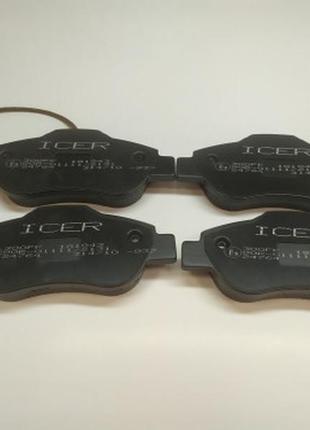 Колодки тормозные дисковые, комплект citroen nemo   fiat 500 / fiorino     07-