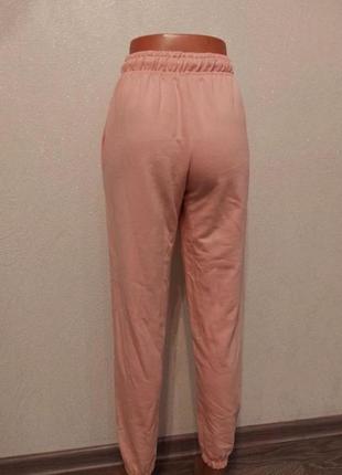 Пудрові спортивні штани, джогери3 фото