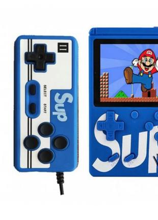 Приставка retro fc sup game box 400 игр dendy с джойстиком rf-400, синий
