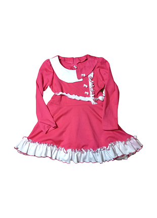 Платье бело-розовое