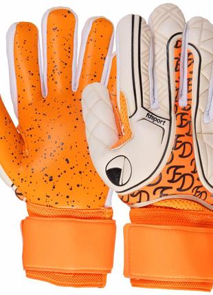Перчатки вратарские с защитой пальцев fdsport zelart fb-2004 размер 8-10 цвета в ассортименте