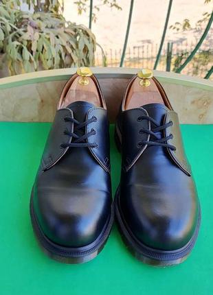 Напів черевики-туфлі-броги dr. martens black smooth leather oxford 27 см.