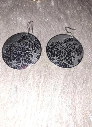 Сережки круглі діаметр 4,5 см 2