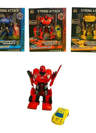 168-160 abc трансформер, 3 кольори, зброя, машинка, у коробці