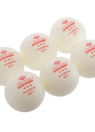 Набор мячей для настольного тенниса 6 штук donic mt-608530 avantgarde 3star белый4 фото