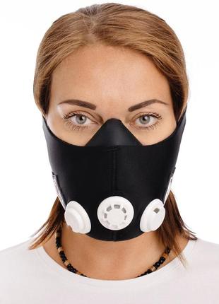 Маска тренировочная training mask zelart fi-6214 черный