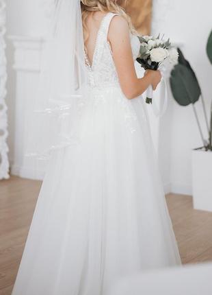 Весельное платье,нареченное, белое платье, свадебное платье, невесое5 фото