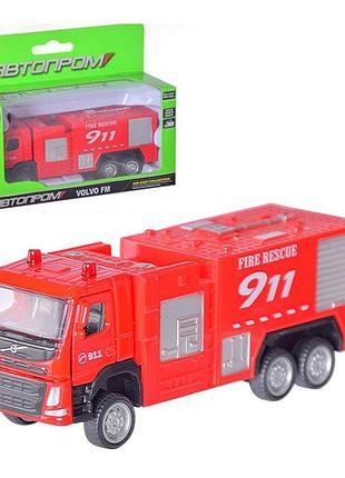 67392 машинамет. автопром 1:72 volvo fire engine, інерція, відкр. дверей, у коробці