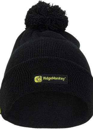 Шапка ridgemonkey bobble beanie hat ц:black2 фото
