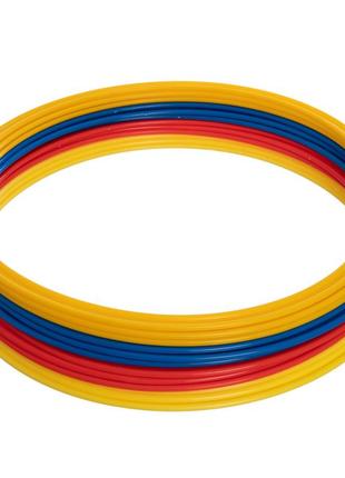 Кольца тренировочные в чехле c-6422-50 (пластик, d-50см, в комплекте 12шт, красный, желтый, синий, оранжевый)