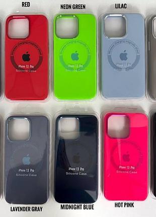 Чохли силіконові з magsafe для iphone (20 варіантів)9 фото
