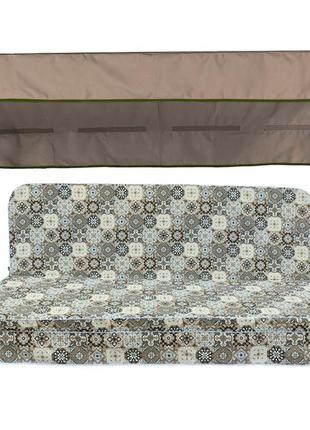 Комплект подушок для гойдалки egarden gres gris 170x110x6 кавовий тент 120х200