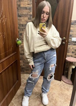 Джинсы женские рваные mom 40/42 shein