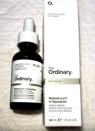 The ordinary retinol 0.2% n squalane сироватка з ретинолом у сквалані