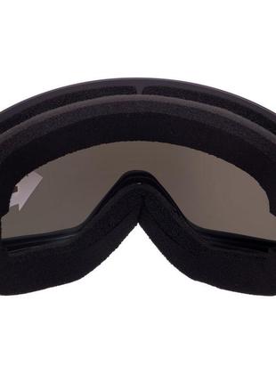 Очки горнолыжные sposune hx028 оправа-черная цвет линз серебряный зеркальный4 фото