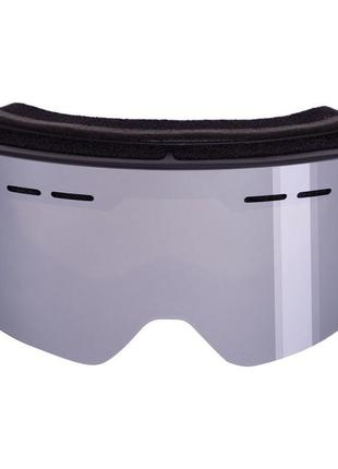 Очки горнолыжные sposune hx028 оправа-черная цвет линз серебряный зеркальный2 фото