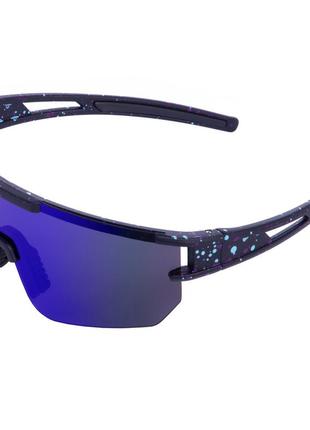 Очки спортивные солнцезащитные sposune jh-130-bkb оправа-черная цвет линз синий зеркальный