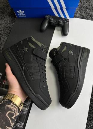 Шикарные мужские зимние кроссовки adidas forum 84 high fur