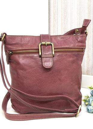 Сумка шкіряна кросбоді, genuine leather. натуральна шкіра.