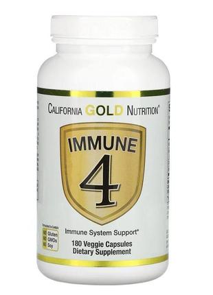 Вітаміни для імунітету california gold nutrition immune4 вітамін с вітамін д3 селен цинк 180 рослинн