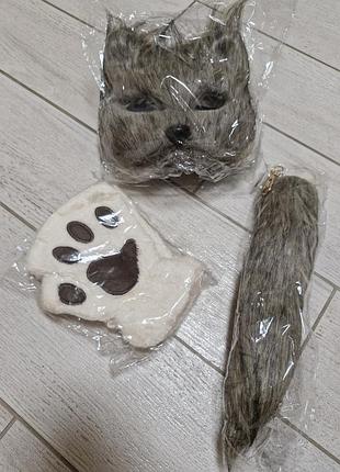 Набір квадробера  маска, хвостик 29 см та перчатки